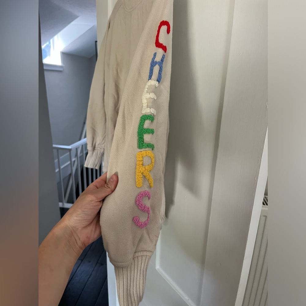 Women's Cream Sweater with Colorful Embroidery - Picture 4 of 6